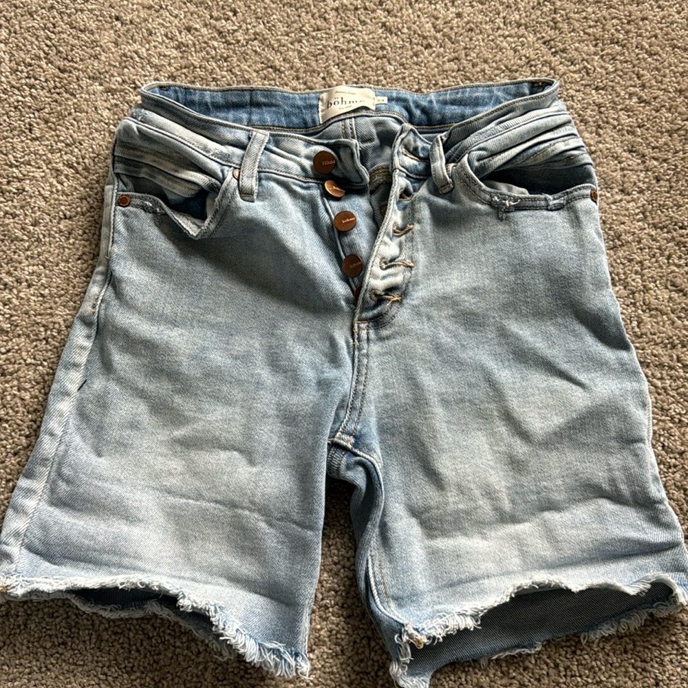 Barely worn biker jean shorts